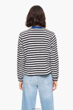 衣類 Bimba Y Lola ストライプのTシャツ 黒 6BZ0X0251 - 画像 (3)