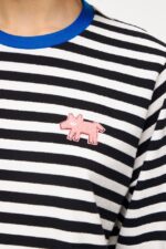衣類 Bimba Y Lola ストライプのTシャツ 黒 6BZ0X0251 - 画像 (4)