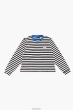 衣類 Bimba Y Lola ストライプのTシャツ 黒 6BZ0X0251 - 画像 (5)