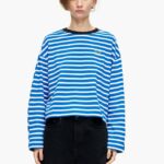 衣類 Bimba Y Lola ストライプコットンTシャツ 青 6BZ0X0318