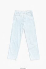 衣類 Bimba Y Lola ストレート クロップド - カモフラージュ パンダ プリント ストレート ジーンズ 青 6BZ0X0528 - 画像 (2)