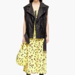 衣類 Bimba Y Lola スモール ハーツ プリント ミディ スリップ ドレス 黄色 6BZ0X0222