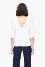 衣類 Bimba Y Lola ダブルファブリックTシャツ 白 6BZ0X0285 - 画像 (3)