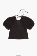 衣類 Bimba Y Lola ダブルファブリックTシャツ 黒 6BZ0X0286 - 画像 (4)