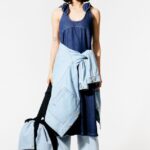 衣類 Bimba Y Lola ダークAラインデニムドレス 青 6BZ0X0510