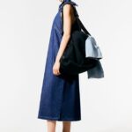 衣類 Bimba Y Lola ダークAラインデニムドレス 青 6BZ0X0511