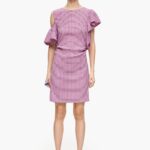 衣類 Bimba Y Lola チェックフィットミニドレス ピンク 6BZ0X0238