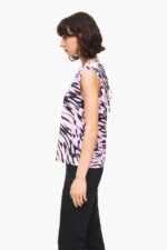 衣類 Bimba Y Lola ツートンカラー バタフライウィング コットン Tシャツ ピンク 6BZ0X0299 - 画像 (2)