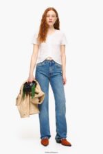 衣類 Bimba Y Lola テクスチャー シャーリング Tシャツ 象牙 6BZ0X0267 - 画像 (6)