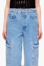衣類 Bimba Y Lola デニムカーゴパンツ 青 6BZ0X0507 - 画像 (5)