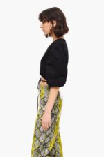 衣類 Bimba Y Lola デニムボックストップ 黒 6BZ0X0339 - 画像 (2)