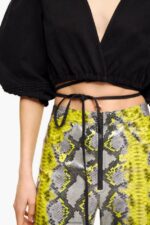 衣類 Bimba Y Lola デニムボックストップ 黒 6BZ0X0339 - 画像 (4)