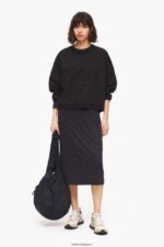 衣類 Bimba Y Lola ドレス無煙炭グリッター 流れる 6BZ0X0216 - 画像 (6)