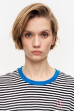 衣類 Bimba Y Lola ノットボクシーTシャツ 黒と白 6BZ0X0320 - 画像 (4)