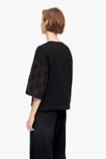 衣類 Bimba Y Lola ハートコットンTシャツ 黒 6BZ0X0284 - 画像 (3)