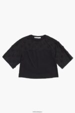 衣類 Bimba Y Lola ハートコットンTシャツ 黒 6BZ0X0284 - 画像 (5)