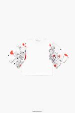 衣類 Bimba Y Lola ハートプリント ダブルファブリック Tシャツ ニックネーム 6BZ0X0282 - 画像 (5)