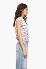 衣類 Bimba Y Lola バタフライ ウィング プリント コットン Tシャツ 白 6BZ0X0303 - 画像 (2)