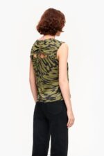衣類 Bimba Y Lola バタフライ ウィング プリント コットン Tシャツ カーキ 6BZ0X0298 - 画像 (2)