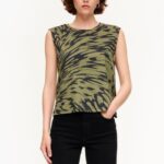 衣類 Bimba Y Lola バタフライ ウィング プリント コットン Tシャツ カーキ 6BZ0X0298