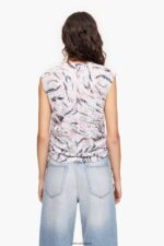 衣類 Bimba Y Lola バタフライ ウィング プリント コットン Tシャツ 白 6BZ0X0303 - 画像 (3)