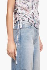衣類 Bimba Y Lola バタフライ ウィング プリント コットン Tシャツ 白 6BZ0X0303 - 画像 (4)