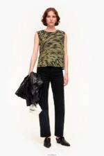衣類 Bimba Y Lola バタフライ ウィング プリント コットン Tシャツ カーキ 6BZ0X0298 - 画像 (5)