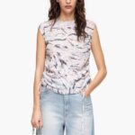 衣類 Bimba Y Lola バタフライ ウィング プリント コットン Tシャツ 白 6BZ0X0303