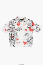 衣類 Bimba Y Lola フィットハートポロシャツ ニックネーム 6BZ0X0374 - 画像 (5)