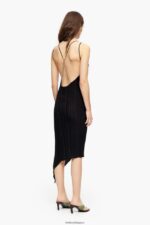 衣類 Bimba Y Lola フィットミディドレス 黒 6BZ0X0237 - 画像 (3)