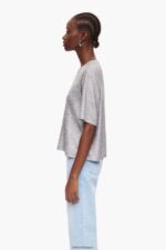 衣類 Bimba Y Lola フォイルTシャツ 流体灰色 6BZ0X0307 - 画像 (2)