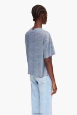 衣類 Bimba Y Lola フォイルTシャツ 流体青 6BZ0X0306 - 画像 (3)