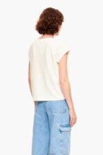 衣類 Bimba Y Lola フローラルロゴ Tシャツ 生成り 6BZ0X0275 - 画像 (2)