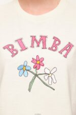 衣類 Bimba Y Lola フローラルロゴ Tシャツ 生成り 6BZ0X0275 - 画像 (3)