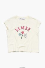 衣類 Bimba Y Lola フローラルロゴ Tシャツ 生成り 6BZ0X0275 - 画像 (4)