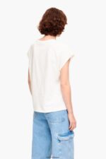 衣類 Bimba Y Lola ペンシルロゴ Tシャツ 象牙 6BZ0X0260 - 画像 (2)