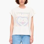 衣類 Bimba Y Lola ペンシルロゴ Tシャツ 象牙 6BZ0X0260