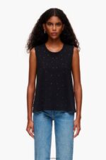衣類 Bimba Y Lola マルチカラーストーン Tシャツ 黒 6BZ0X0297 - 画像 (2)