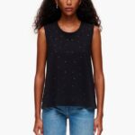 衣類 Bimba Y Lola マルチカラーストーン Tシャツ 黒 6BZ0X0297