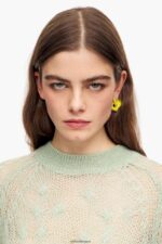衣類 Bimba Y Lola モヘアオープンニットセーター ミント 6BZ0X0381 - 画像 (4)