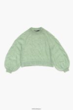 衣類 Bimba Y Lola モヘアオープンニットセーター ミント 6BZ0X0381 - 画像 (5)