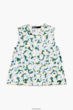衣類 Bimba Y Lola ライトアニマルブラッシュTシャツ 青 6BZ0X0292 - 画像 (4)