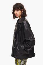 衣類 Bimba Y Lola レザージャケット 黒 6BZ0X0476 - 画像 (4)