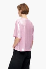 衣類 Bimba Y Lola 光沢のあるTシャツ ピンク 6BZ0X0311 - 画像 (3)