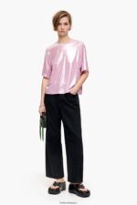 衣類 Bimba Y Lola 光沢のあるTシャツ ピンク 6BZ0X0311 - 画像 (6)
