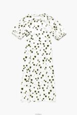 衣類 Bimba Y Lola 小さなプリントの流体ミディドレス 心 6BZ0X0203 - 画像 (5)