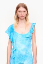 衣類 Bimba Y Lola 流体ミディドレス 青 6BZ0X0191 - 画像 (4)