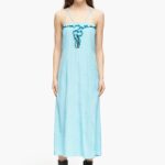 衣類 Bimba Y Lola 流体ミディドレス 青 6BZ0X0231