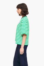 衣類 Bimba Y Lola 縞模様の犬のTシャツ 緑 6BZ0X0256 - 画像 (2)
