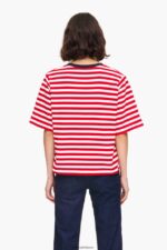 衣類 Bimba Y Lola 縞模様の犬のTシャツ 赤 6BZ0X0250 - 画像 (3)